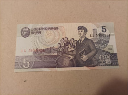 Billete Corea Del Norte 5 Won, Año 1998, UNC - Korea, Noord