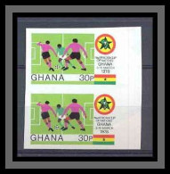 Ghana N° 619 Football (Soccer) T PAIRE PAIRE Non Dentelé Imperf ** MNH Coupe D'Afrique Des Nations - Copa Africana De Naciones