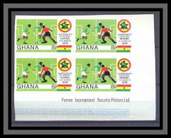 Ghana N° 618 Football (Soccer) Bloc 4 Non Dentelé Imperf ** MNH Coupe D'Afrique Des Nations - Copa Africana De Naciones