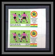 Ghana N° 618 Football (Soccer) SPORT Paire Non Dentelé Imperf ** MNH Coupe D'Afrique Des Nations - Copa Africana De Naciones