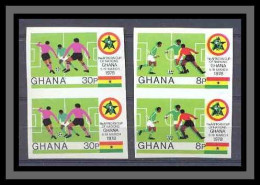 Ghana N° 618 / 619 Football (Soccer) Paire Non Dentelé Imperf ** MNH Coupe D'Afrique Des Nations - Copa Africana De Naciones