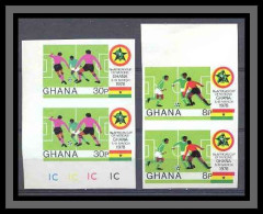 Ghana N° 618 / 619 Football (Soccer) Paire Non Dentelé Imperf ** MNH Coupe D'Afrique Des Nations - Copa Africana De Naciones