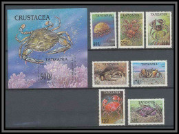 Tanzanie (Tanzania) 025 N°1695/1701 + Bloc Crustacé Série Complète Poissons (Fish Poisson Fishes) MNH ** - Crustaceans