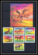 Tanzanie (Tanzania) 020 N°1435/1441 Cheval (chevaux Horse Horses) Série Complète + Bloc 220 MNH ** - Tanzania (1964-...)