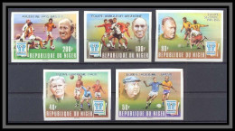 Niger 025 N°456/460 Overprint Surchargé Football Soccer Argentina 78 Non Dentelé Imperf MNH ** - Niger (1960-...)