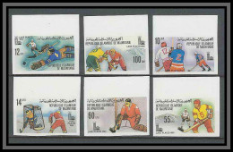 Mauritanie 033 N°431/136 Non Dentelé Imperf Jeux Olympiques Olympic Games Lake Placid 80 Hockey Sur Glace MNH ** - Mauritanië (1960-...)