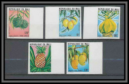 Mali 007 Non Dentelé Imperf ** Mnh N° 339 / 343 Fruits Fruits Série Complète Ananas/citron Pineapple Lemon - Mali (1959-...)