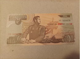 Billete Corea Del Norte 10 Won, Año 1998(Conmemorativo 95 Aniversario), UNC - Korea, Noord