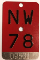 Velonummer Nidwalden NW 78 - Nummerplaten