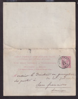 DDGG 526 - Entier Double Avec Réponse COURTRAI 1889 Vers SAN FRANCISCO - Réponse Attenante Non Utilisée - Cartes Postales 1871-1909