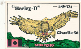 R 633 / CARTE RADIO AMATEURS   HARLEY-D  58W374    CHARLIE 56 XM 12.167 CANADA - Amateurfunk