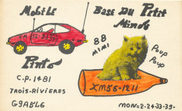 R 634 / CARTE RADIO AMATEURS    MOBILE PINTO  TROIS RIVIERES  /BASE DU PETIT MINOS - Amateurfunk