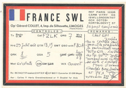 R 635 / CARTE RADIO AMATEURS     FRANCE SWL  GERARD COLLET LIMOGES - Amateurfunk