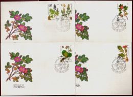 USSR 1985  4FDC "Medicinal Plants" Quality:100% - 1980-91