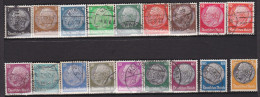18 Timbres Oblitérés   Deutsches Reich 1933  Président   Paul Von Hindenburg  ( Plusieurs Lots ) - Used Stamps