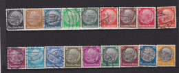 18 Timbres Oblitérés   Deutsches Reich 1933  Président   Paul Von Hindenburg  ( Plusieurs Lots ) - Used Stamps