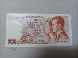 Billete Bélgica, 50 Francos, Año 1966, AUNC - 50 Francs