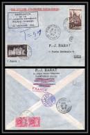 4693/ France Lettre (cover) N°917 924 Chambord Liaison Aérienne Paris Tokyo 24/11/1952 Taxé Aviation - First Flight Covers