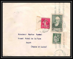 4173 France Lettre (cover) N°343 Chomeurs Anatole France 65c Malo Les Bains Segré Maine Et Loire 1937 - Storia Postale