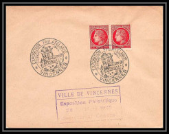 4109 France Lettre (cover) N°676 Mazelin Exposition Philatélique. Vincennes. 24-25/03/1945 - 1921-1960: Modern Period