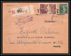 3770 France Lettre (cover) N°390+361 Recommandé - 1921-1960: Modern Period