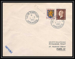 3720 France Lettre (cover) N°903 Franche Comté Salon Savoyard 4/9/1953 Annemasse Décalage Couleur Jaune Variété - 1921-1960: Modern Period