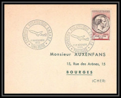 3689 France Lettre (cover) N°1043 Gérard De Nerval Labrunie Exposition SNCASE Construction Aéronautique Toulouse 17/12/1 - 1921-1960: Modern Period