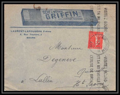 7423 Enveloppe Illustree Scie A  Metaux Griffin Bourg En Bresse Krag 1926 Haute Savoie Lullin Semeuse France TB Etat - 1921-1960: Modern Period