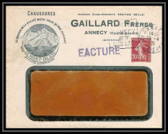 7401 Enveloppe Illustree Chaussures Gaillard Annecy Mont Blanc Haute Savoie 1925 Semeuse France Lettre (cover) TB Etat - 1921-1960: Modern Period