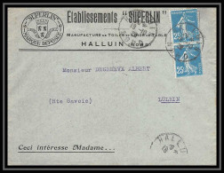 7388 Enveloppe Illustree Superlin Nord Pour Haute Savoie Lullin 1926 Semeuse France Lettre (cover) TB Etat - 1921-1960: Modern Period