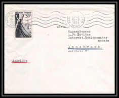 9832 N°941 Haute Couture Parisienne Fashion 1953 Neuilly Krag Innsbruck Autriche Austria France Lettre Cover - 1921-1960: Modern Period