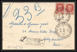 9773 Pneumatique Taxe N°517 Paire Petain 1943 Paris Hotel De La Poste Vitry Sur Seine France Lettre Cover - 1921-1960: Modern Period