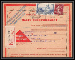 9789 Abbe Gollean Selles Sur Cher N°311 Moulin Daudet Automobile Club TTB 1937 France Lettre Contre Remboursement - 1921-1960: Modern Period