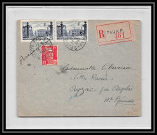 9739 N°822 Paire Nanacy Pau Pour Ayzac Pyrénées 1949 France Lettre Recommande Cover - 1921-1960: Modern Period