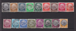 16 Timbres Oblitérés   Deutsches Reich 1933   Président   Paul Von Hindenburg  ( Plusieurs Lots ) - Used Stamps