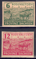 Provinz Sachsen 1945 - Bodenreform, Nr. 85 - 86, Gefalzt * / MLH - Mint