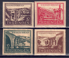 Thüringen 1946 - Wiederaufbau, 112 - 115, Gefalzt * / MLH - Mint