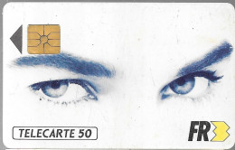 CARTE-PRIVEE-50U-GemA-D274- FR3 Les YEUX N°2597-R°Mat-Utilisé-TBE - Privées