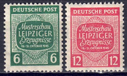 West-Sachsen 1945 - Musterschau, Nr. 124 Y - 125 Y, Gefalzt * / MLH - Mint