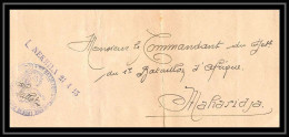 1024 Devant Journal Poste Camp De Nekhila Pour Mahiridja Lettre Cover Occupation Du Maroc War Signé Pallet - Storia Postale