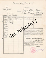 66 0127 PERPIGNAN PYRÉNÉES OR. 1939 Convocation Mairie Perpignan Examen Réquisition Animaux Service Des Armée à AMANRICH - 1900 – 1949