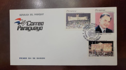 O) 1999 PARAGUAY, PROTEST AT GOVERNMENTAL PALACE,  PRESIDENT LUIS MARIA ARGAÑA, NATIONAL CONGRESS, FDC XF - Paraguay