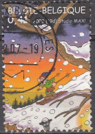 Belgique 2002 Michel 3154 O Cote (2008) 1.20 € Noël Saut à Skis Cachet Rond - Usati