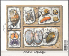 Belgique 2005 Michel Feuille Complet 3467 - 3472 O Cote (2008) 9.00 Euro Coquillages Cachet Rond - Used Stamps