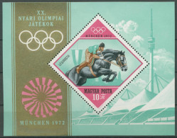 Ungarn 1972 Olympia München Springreiten Block 91 A Postfrisch (C92477) - Blocs-feuillets