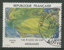 Frankreich 1984 Zeitgenössische Kunst Gemälde Jean Messagier 2433 Gestempelt - Used Stamps