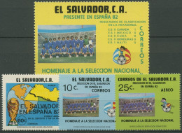 El Salvador 1982 Fußball-WM Spanien Nationalmannschaft 1386/89 Postfrisch - El Salvador