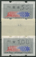 Israel ATM 1990 Hirsch Versandstellensatz 3 Werte, ATM 2.1 S1 Mit Nr. Gestempelt - Franking Labels