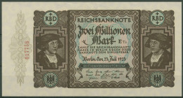 Dt. Reich 2 Millionen Mark 1923, DEU-101a, Leicht Gebraucht (K853) - 2 Millionen Mark