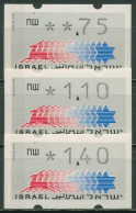 Israel ATM 1990 Hirsch Satz 3 Werte 0,75/1,10/1,40, ATM 2.5 S7 Postfrisch - Franking Labels